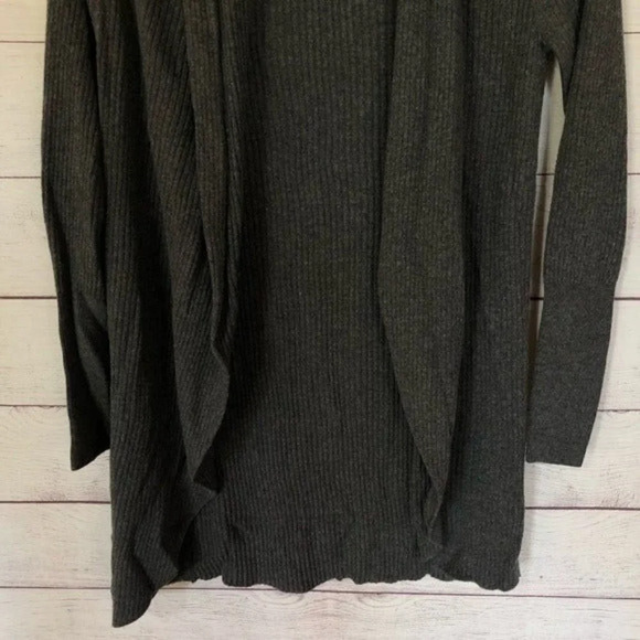 Nordstrom Leith Dark Gray Dolman Sleeve Open Front Cardigan Sweater XS - Picture 5 of 6